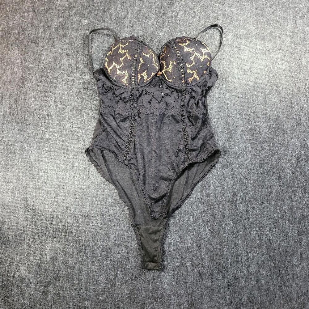 Daisy-fuentes Women's Black Bodysuit